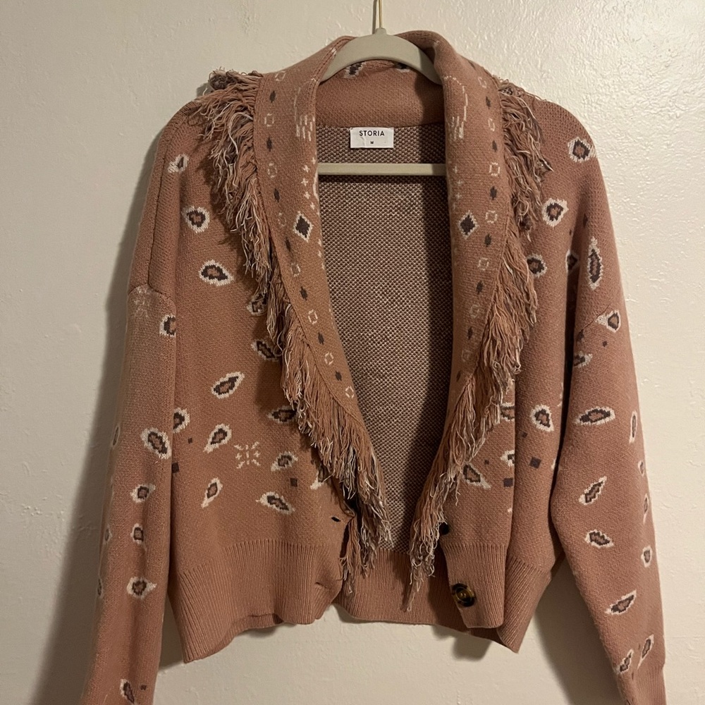 Storia Western Cardigan with Shawl Collar